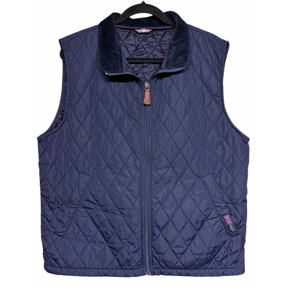 Henry Lloyd‎ Quilted Outdoor Layer Vest Navy Blue Men's Size XL